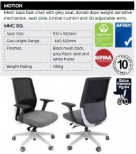 Motion Chair Range And Specifications